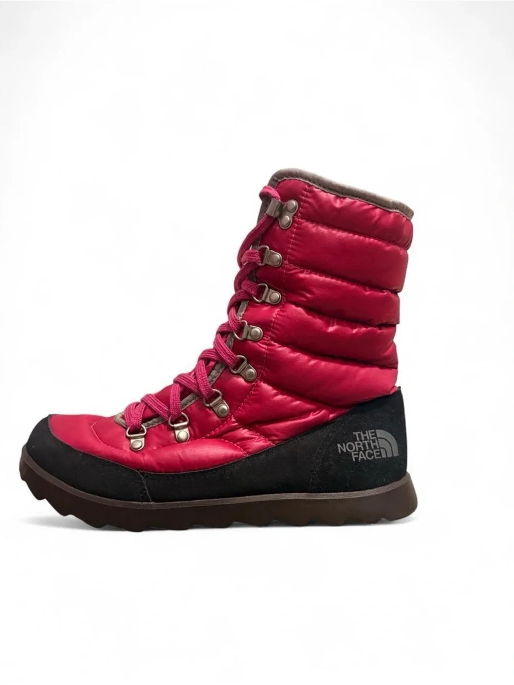 The North Face Girls’ Nuptse winter boots with a fur interior -Up Winter Boots